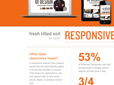 Email Layout Concept clean email fresh tilled soil grid layout newsletter orange responsive white space