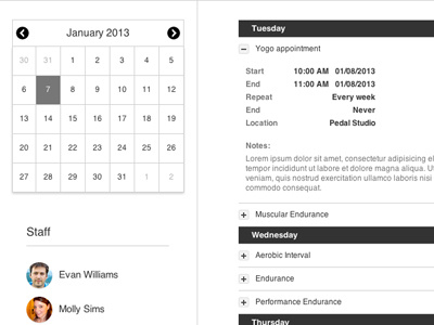 Calendar Agenda agenda calendar ui ux