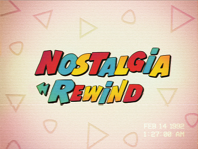 Rewind 1990s cartoon comicbook. lettering nickelodeon nostalgia old photoshop tv typography vcr vintage