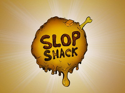 Slopshack branding cartoon dirty food funny gross logo