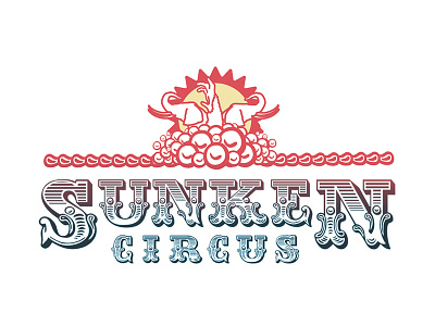 Sunken Circus animals circus font frisbee logo sports team circus water