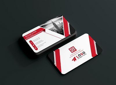 Clean professional corporate business card template