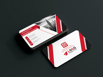 Clean professional corporate business card template