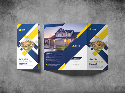 Real estate trifold brochure Design Template app branding design graphic design illustration logo typography