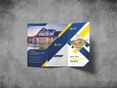 Real estate trifold brochure Design Template branding design graphic design illustration vector