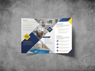 Real estate trifold brochure Design Template branding design graphic design illustration logo typography