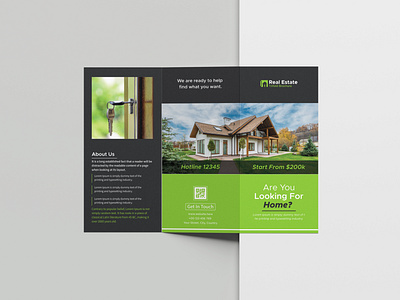 Real estate trifold brochure Design Template branding design graphic design illustration logo typography vector