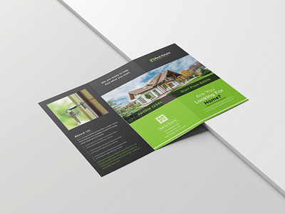 Real estate trifold brochure Design Template branding design graphic design illustration typography vector