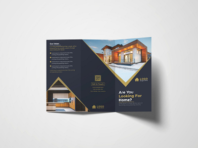 Real estate trifold brochure Design Template app branding design graphic design illustration logo typography ux vector