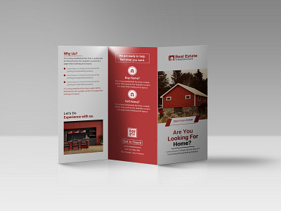 Real estate trifold brochure Design Template app branding design graphic design illustration logo typography ux vector