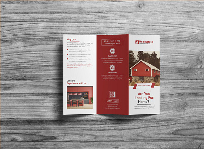 Real estate trifold brochure Design Template branding design graphic design illustration logo typography vector