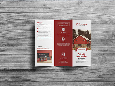 Real estate trifold brochure Design Template