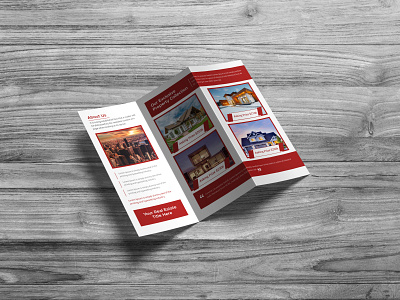 Real estate trifold brochure Design Template