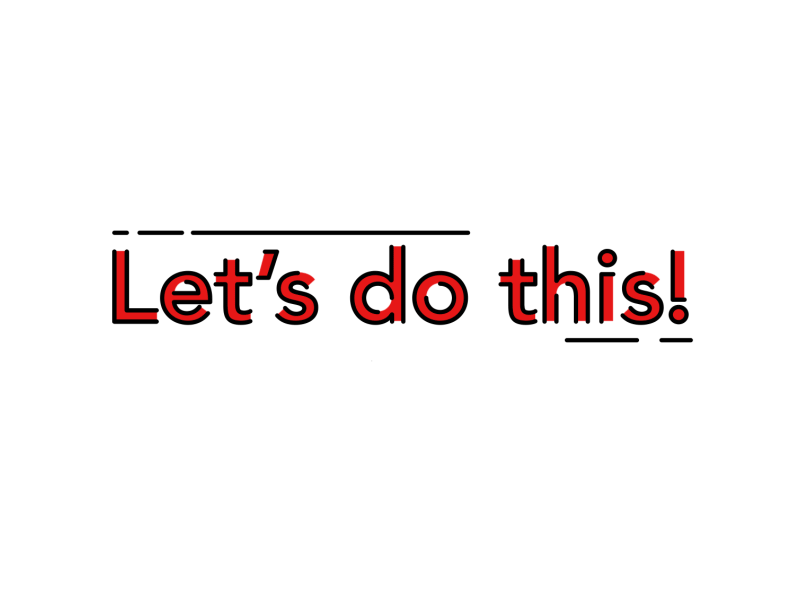 Lets Do This do font gif lets do this letter lettering single line typo typography
