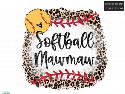 Softball Mawmaw Png Sublimation Design