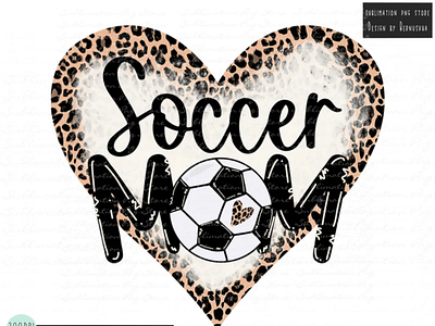 Soccer Mom Heart Png Sublimation Design Download