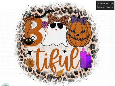 Bootiful Halloween Png Sublimation Design