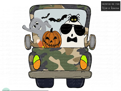 Halloween Truck Png Sublimation Design 3d animation app branding design graphic design illustration logo motion graphics ui vector