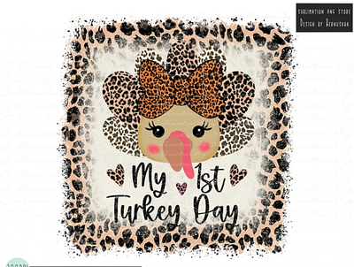 My 1st Turkey Day Girl Png Sublimation Design 3d animation app branding design graphic design illustration logo ui vector