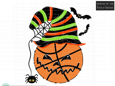 Basketball Halloween Png Sublimation Design 3d animation app branding design graphic design illustration logo motion graphics ui vector