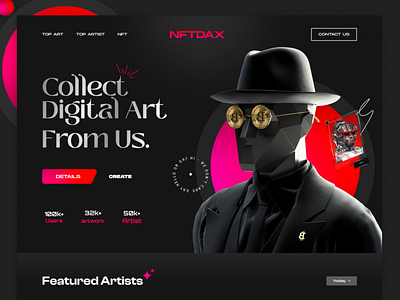 NFT Website 3d animation app branding design graphic design illustration logo motion graphics ui vector