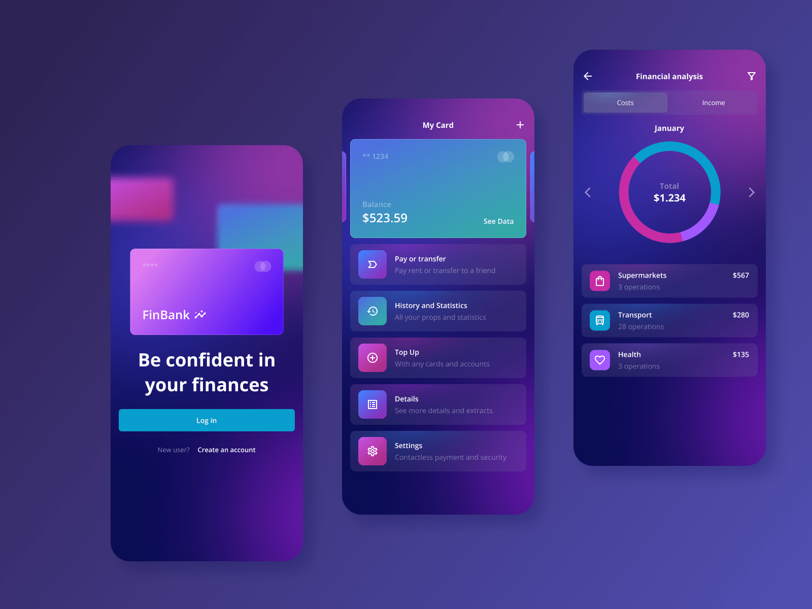 Finance Screens Mobile App by High4Tech on Dribbble