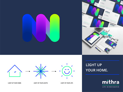 Corporate Design – Mithra light design & electrical engineering branding design graphic design illustration logo typography vector