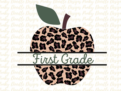 Leopard apple back to school sublimation designs 3d animation app branding design graphic design illustration logo motion graphics ui vector