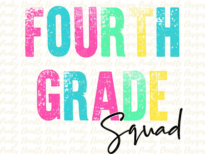 Back to school, Fourth Grade Squad Printable 3d animation app branding design graphic design illustration logo motion graphics ui vector