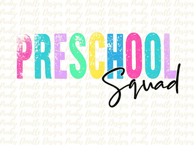 Back to school, Preschool Squad Printable, PNG