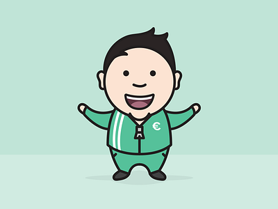 Brand Mascot flat green illustration man mascot person royandco vector