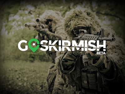Go Skirmish - Branding airsoft branding flat design geolocation map marker pin royandco skirmish