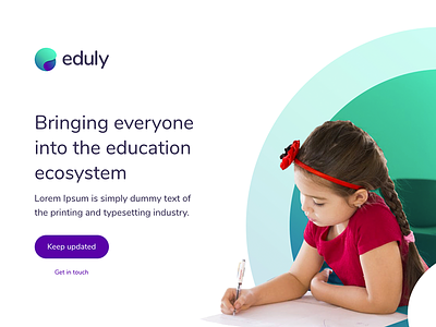 Eduly - Landing Page blue brand branding education eduly emerald green landing page purple