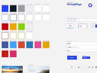 GivingWays - Design system design system givingways sketch system