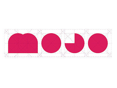 MOJO branding kern letter spacing logo design wireframe