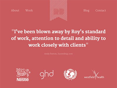 New Responsive Blog & Portfolio blog branding freelance portfolio red type typography