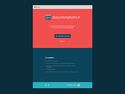 Landing Page Design blue browser contemporary flat flat design icon design landing page logo minimal red skeuomorphism