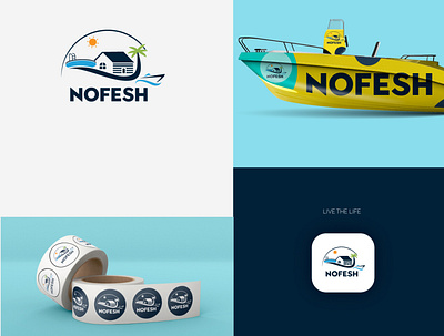 Nofesh Logo anymotions branding design hotel logo nofesh rent services ui yacht