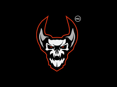 MC Logo apex legends branding demon e sports esports logo gaming horns illustration illustrator mascot mascot logo skull twitch vector video game