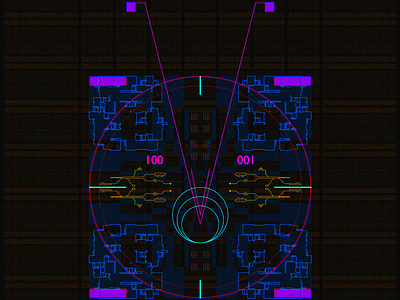 Binary target cyberpunk fui hud ui