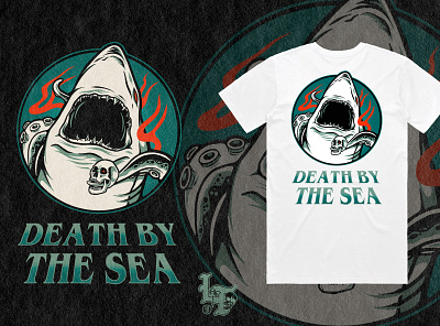Death By The Sea apparel branding design digitalart drawing graphic design illustration merch tshirt