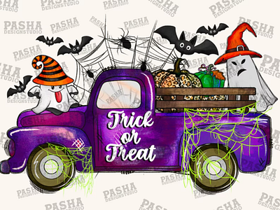 Trick Or Treat Png, Truck Png, Halloween Png 3d animation app branding design graphic design illustration logo ui vector