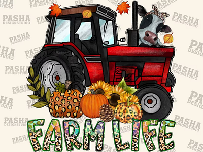 Farm Life PNG, Pumpkin Png, Thankful Design Png