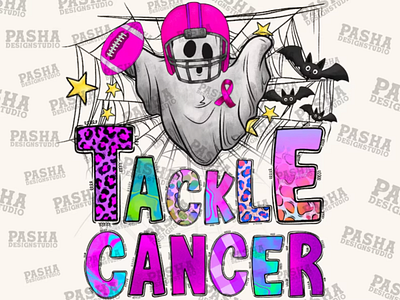 Tackle Breast Cancer Ghost PNG, Halloween Png, Ghost Png