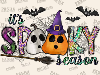 It's Spooky Season Png, Pumpkin Png, Happy Halloween Png 3d animation app branding design graphic design illustration logo motion graphics ui vector