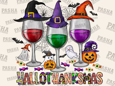 Hallothanksmas Png, Sublimation Design,Digital Design