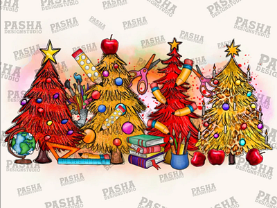 Christmas Trees Png, Teacher Christmas Trees 3d animation app branding design graphic design illustration logo motion graphics ui vector