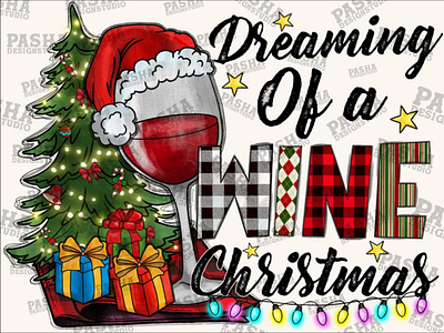 I Dreamıng Of A Wine Christmas PNG, Wine PNG