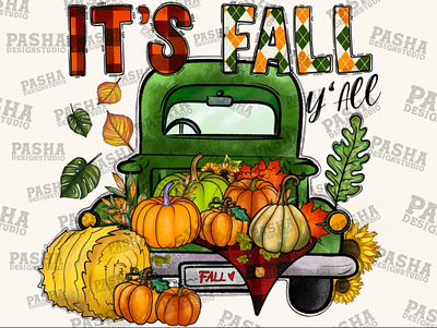 It's Fall Y'all PNG, Pumpkin Png, Thankful Design Png 3d animation app branding design graphic design illustration logo ui vector