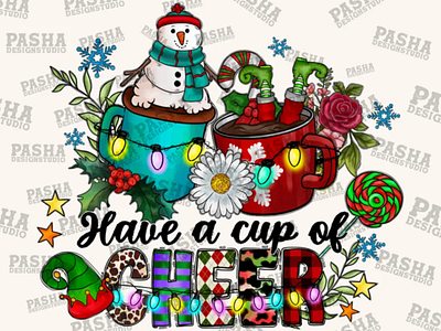 Have a Cup Of Cheer Png, Merry Christmas, Christmas Tree 3d animation app branding design graphic design illustration logo ui vector
